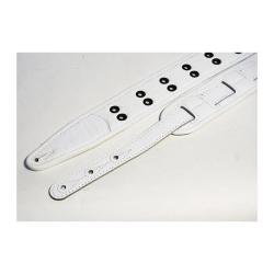 Leather Custom Ремень для гитары, кожаный, белый FIDEL FL7000053CU