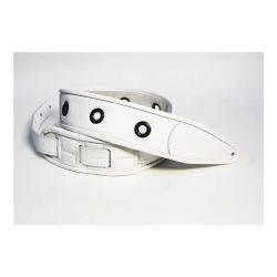 Leather Custom Ремень для гитары, кожаный, белый FIDEL FL7000054CU