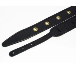 Leather Custom Ремень для гитары, кожаный, черный FIDEL FL7000005CU