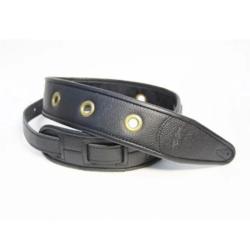 Leather Custom Ремень для гитары, кожаный, черный FIDEL FL7000005CU