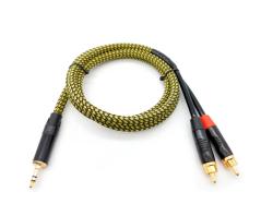 Кабель аудио 3.5мм-2хRCA, 1.25м, в оплетке ZZ-CABLE G45-3,5-2RCA-0125-Z