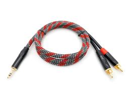 Кабель аудио 3.5мм-2хRCA, 1.25м, в оплетке ZZ-CABLE G45-3,5-2RCA-0125-Z