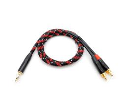Кабель аудио 3.5мм-2хRCA, 1.25м, в оплетке ZZ-CABLE G45-3,5-2RCA-0125-Z