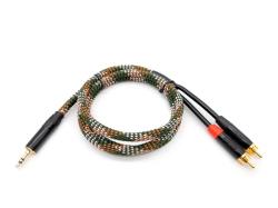 Кабель аудио 3.5мм-2хRCA, 1.25м, в оплетке ZZ-CABLE G45-3,5-2RCA-0125-Z