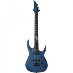 Электрогитара баритон, цвет синий матовый SOLAR GUITARS A2.6 Baritone Trans Blue Matte