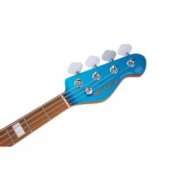 Бас-гитара, форма JazzBass, JJ, цвет синий MOOER MBJ410 Metal Blue