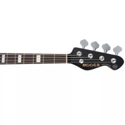 Бас-гитара, форма JazzBass, цвет синий берст MOOER MBJ412 Dark Blue