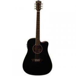 Электроакустическая гитара Dreadnought, цвет чёрный WASHBURN AD5CE Black