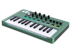 MIDI клавиатура 25 клавиш, 8 энкодеров, 8 RGB пэдов, 8 фейдеров, дисплей, сенсорные регуляторы Pitch/Modulation, MIDI-выход, 1/4