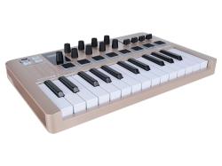 MIDI клавиатура 25 клавиш, 8 энкодеров, 8 RGB пэдов, 8 фейдеров, дисплей, сенсорные регуляторы Pitch/Modulation, MIDI-выход, 1/4