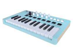 MIDI клавиатура 25 клавиш, 8 энкодеров, 8 RGB пэдов, 8 фейдеров, дисплей, сенсорные регуляторы Pitch/Modulation, MIDI-выход, 1/4