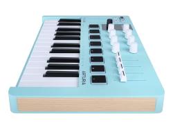MIDI клавиатура 25 клавиш, 8 энкодеров, 8 RGB пэдов, 8 фейдеров, дисплей, сенсорные регуляторы Pitch/Modulation, MIDI-выход, 1/4