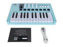 MIDI клавиатура 25 клавиш, 8 энкодеров, 8 RGB пэдов, 8 фейдеров, дисплей, сенсорные регуляторы Pitch/Modulation, MIDI-выход, 1/4