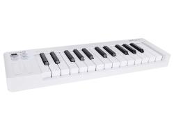 MIDI клавиатура 25 клавиш, чувствительных к скорости нажатия, сенсорные полосы pitch и modulation, режим игры аккордами, разъем для подключения педали, type-c, ПО: Analog Lab Intro, Ableton Live Lite. Цвет - белый. ARTURIA MicroLab 3 White