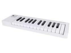 MIDI клавиатура 25 клавиш, чувствительных к скорости нажатия, сенсорные полосы pitch и modulation, режим игры аккордами, разъем для подключения педали, type-c, ПО: Analog Lab Intro, Ableton Live Lite. Цвет - белый. ARTURIA MicroLab 3 White