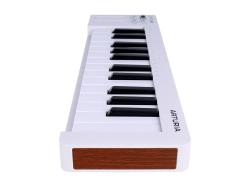 MIDI клавиатура 25 клавиш, чувствительных к скорости нажатия, сенсорные полосы pitch и modulation, режим игры аккордами, разъем для подключения педали, type-c, ПО: Analog Lab Intro, Ableton Live Lite. Цвет - белый. ARTURIA MicroLab 3 White