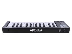 MIDI клавиатура 25 клавиш, чувствительных к скорости нажатия, сенсорные полосы pitch и modulation, режим игры аккордами, разъем для подключения педали, type-c, ПО: Analog Lab Intro, Ableton Live Lite. Цвет - черный. ARTURIA MicroLab 3 Black