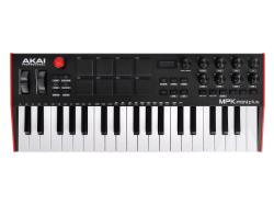 MIDI клавиатура 37 мини-клавиш, 8 пэдов с RGB, 8 энкодеров, шаговый секвенсор, арпеджиатор, колесо pitch и modulation, OLED дисплей, выходы: CV/Gate: 3 x 1/8” Pitch/Gate/Mod, 1 x 1/8” CV Clock, вход: 1/8” CV Clock MIDI AKAI MPK Mini Plus