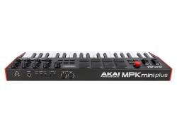 MIDI клавиатура 37 мини-клавиш, 8 пэдов с RGB, 8 энкодеров, шаговый секвенсор, арпеджиатор, колесо pitch и modulation, OLED дисплей, выходы: CV/Gate: 3 x 1/8” Pitch/Gate/Mod, 1 x 1/8” CV Clock, вход: 1/8” CV Clock MIDI AKAI MPK Mini Plus