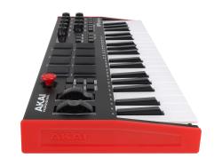 MIDI клавиатура 37 мини-клавиш, 8 пэдов с RGB, 8 энкодеров, шаговый секвенсор, арпеджиатор, колесо pitch и modulation, OLED дисплей, выходы: CV/Gate: 3 x 1/8” Pitch/Gate/Mod, 1 x 1/8” CV Clock, вход: 1/8” CV Clock MIDI AKAI MPK Mini Plus