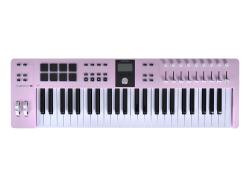 MIDI клавиатура 49 клавиш, LCD дисплей, 9 энкодеров, 8 пэдов, 9 фейдеров, 12 кнопок управления, коле... ARTURIA KeyLab Essential 49 mk3 Rose Quartz