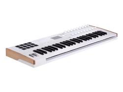 MIDI клавиатура 49 клавиш, полувзвешенная механика, дисплей, 12 пэдов , 9 фейдеров, 9 поворотных регуляторов, 3 входа для подключения педалей, MIDI in/out, USB-C ARTURIA KeyLAB 49 MK3 White