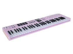 MIDI клавиатура 61 клавиша, LCD дисплей, 9 энкодеров, 8 пэдов, 9 фейдеров, 12 кнопок управления, колеса высоты тона и модуляции, 1/4