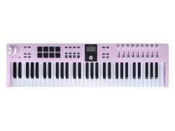 MIDI клавиатура 61 клавиша, LCD дисплей, 9 энкодеров, 8 пэдов, 9 фейдеров, 12 кнопок управления, кол... ARTURIA KeyLab Essential 61 mk3 Rose Quartz