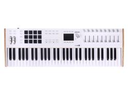 MIDI клавиатура 61 клавиша, полувзвешенная механика, дисплей, 12 пэдов , 9 фейдеров, 9 поворотных ре... ARTURIA KeyLAB 61 MK3 White