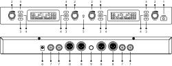 Микрофонная радиосистема UHF 650 - 758 MHz, цифровая модуляция, LCD дисплей, DSP, ручной микрофон - 4 шт. AXELVOX DX800FC