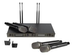Микрофонная радиосистема UHF 650 - 758 MHz, цифровая модуляция, LCD дисплей, DSP, ручной микрофон - 4 шт. AXELVOX DX800FC