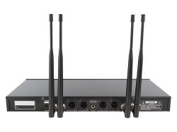 Микрофонная радиосистема UHF 650 - 758 MHz, цифровая модуляция, LCD дисплей, DSP, ручной микрофон - 4 шт. AXELVOX DX800FC