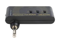 Компактный гитарный усилитель-эмулятор Rushead Max 5 регулировок для управл.модели clean, overdrive and distortion, эффекты:chorus, tremolo, flanger, reverb, delay, вход Aux, время работы от встроенн.аккумулятора 5 ч, зарядка по USB VALETON RH-100