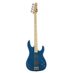 Бас-гитара, ясень/клен, EMG MMTW-4 / 35P4, 21 лад, 4 струны, цвет STB (See Thru Blue) LTD by ESP SURVEYOR-400QMSTB