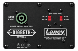 Bass Guitar Cab - 2x12 inch HH Black Label woofers plus horn - 4 ohm LANEY DBV212-4