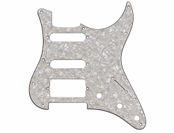Пластиковый 3-слойный пикгард для электрогитары ``Stratocaster``, под конфигурацию S-S-H, цвет белый... DONLIS ST-SSH-PWH