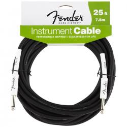 Инструментальный кабель, 7,5 м, цвет чёрный FENDER 25' Instrument Cable Black