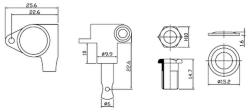 Колки 3+3 21:1, хром HC TUNER SG321-D02 CR L3+R3