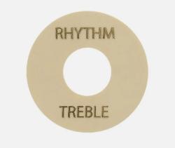 Накладка под переключатель Rhythm/Treble, кремовая, золотые буквы API AP-1895CG