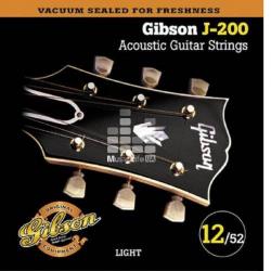 Струны для акустической гитары, 12-52, фосфорная бронза GIBSON SAG-J200L Premium Phosphor Bronze 12-52