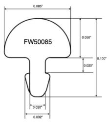 NICKEL SILVER отрезок ладовой проволоки 30 см, радиус прокатки 10 дюймов .085