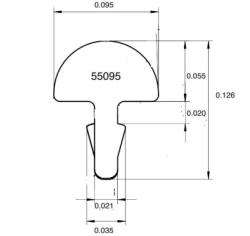 NICKEL SILVER отрезок ладовой проволоки 30 см, радиус прокатки 10 дюймов .095