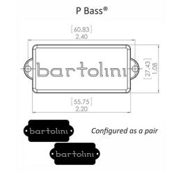 Звукосниматель для бас-гитары, 5 струн, серия Classic Bass, традиционный сингл BARTOLINI 58CBP
