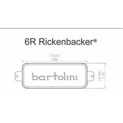 Звукосниматель для бас-гитары, Rickenbacker® Bass, нековая позиция BARTOLINI 6RT