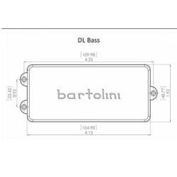 Звукосниматель для бас-гитары, 5 струн, серия Original Bass, сдвоенные катушки BARTOLINI 76DL5C