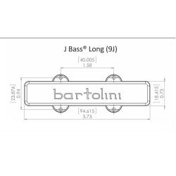 Звукосниматель для бас-гитары, 4 струны, серия Classic Bass, традиционный сингл, бриджевая позиция BARTOLINI 9CBJS L1