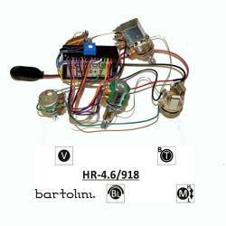 3 полосный EQ: низкие/высокие, средние (2 частоты), громкость, баланс BARTOLINI HR-4.6 918