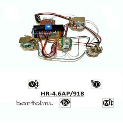 3 полосный EQ: низкие/высокие, средние (2 частоты), громкость (активный/пассивный режим), баланс BARTOLINI HR-4.6AP 918