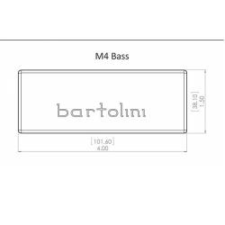 Звукосниматель для бас-гитары, 4 струны, серия Classic Bass, сдвоенные катушки, нэковая позиция BARTOLINI M44CBC-B