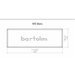 Звукосниматель для бас-гитары, 5 струн, серия Classic Bass, сдвоенные катушки, бриджевая позиция BARTOLINI M55CBC-T